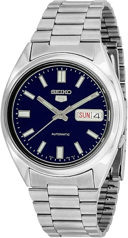Relógio Masculino de Aço Inoxidável com Mostrador Azul Automático 1