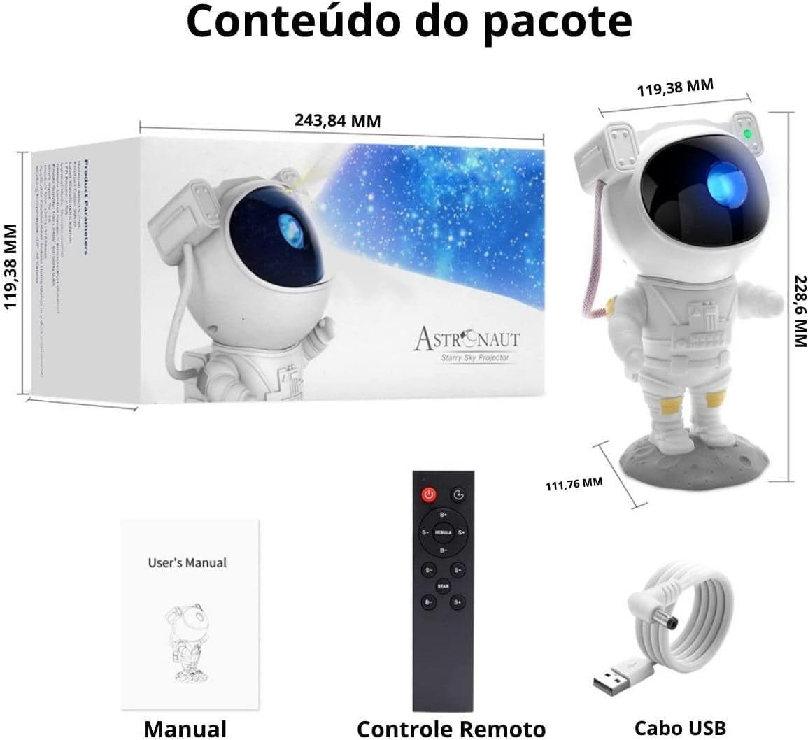 Projetor Galáxia Astronauta 5