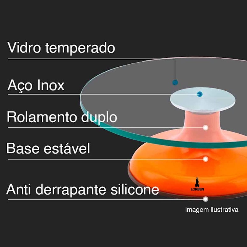 Bailarina Vidro Giratória Lorben 5