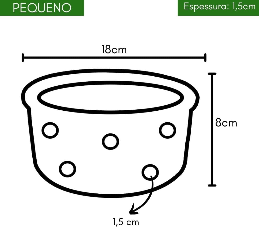 Vaso para Orquídeas de Cerâmica Furado 18 cm 5