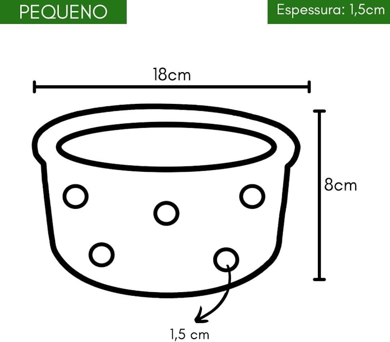 Vaso para Orquídeas de Cerâmica Furado 18 cm 5