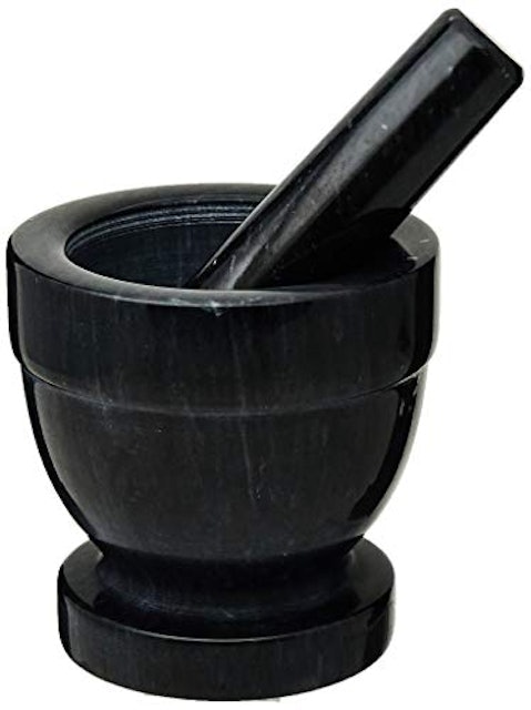 Pilão Alto para Temperos em Mármore Preto Hudson 1