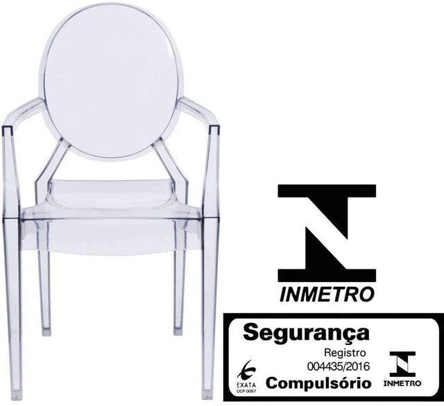 Cadeira Louis Ghost com Braço Transparente 2