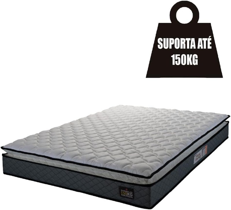 Cama Box Baú Casal Colchão Espuma D45 Pillow Top Strong 4