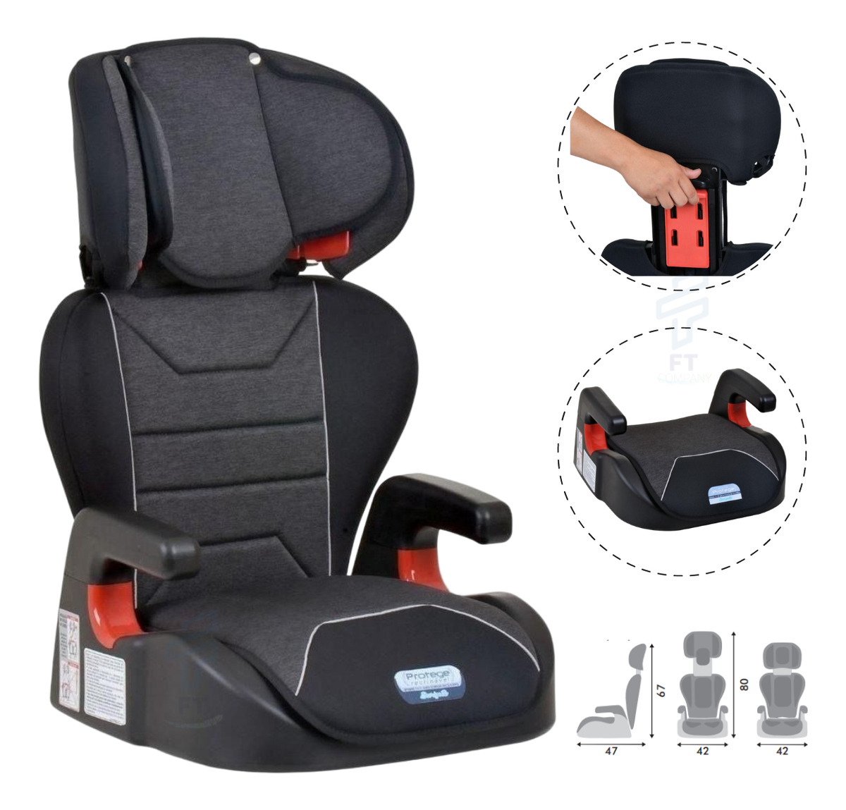 Cadeira para Auto Protege Reclinável 5