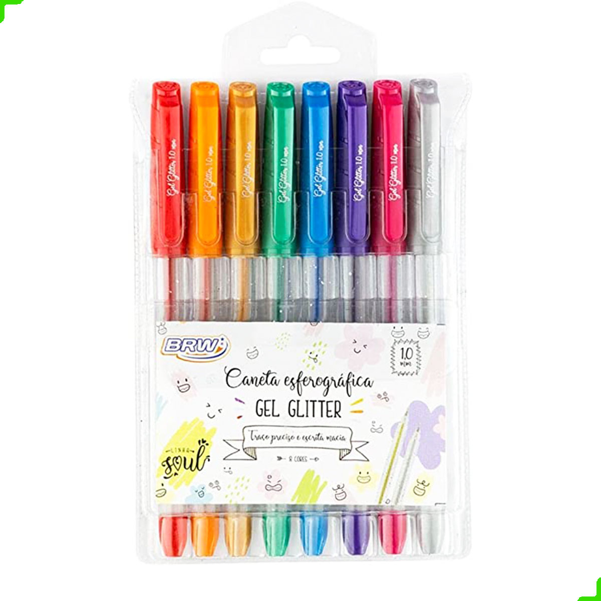 Caneta Esferográfica Gel com Glitter 1