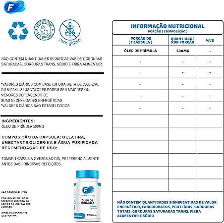 Óleo de Prímula Formulados Farma 3