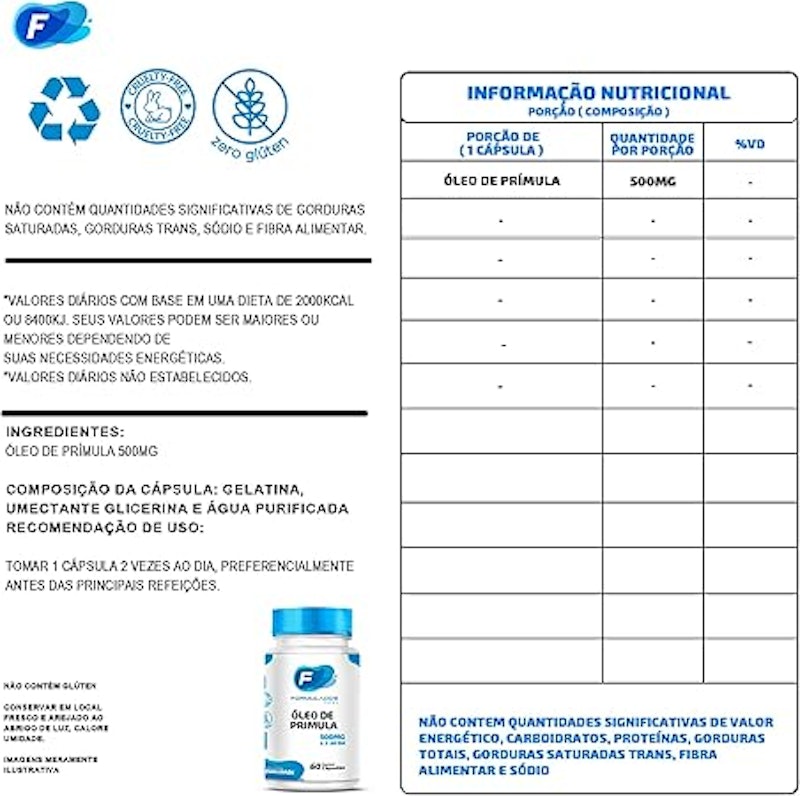 Óleo de Prímula Formulados Farma 3