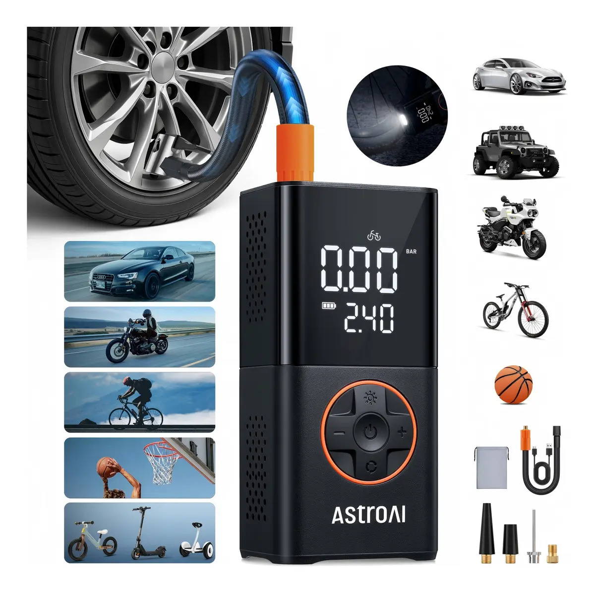 AstroAI Compressor de Ar Portátil L7 para Carro 3