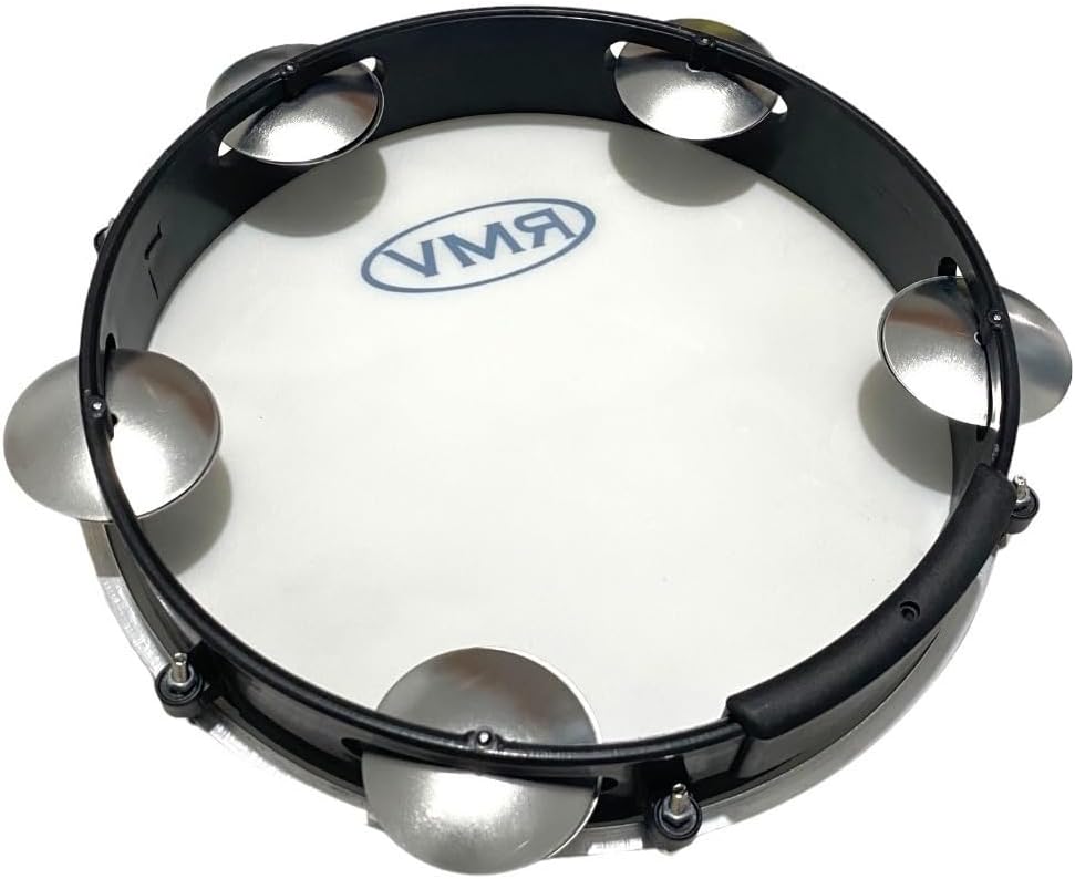 Pandeiro Profissional RMV 10" Preto Pele Leitosa 4