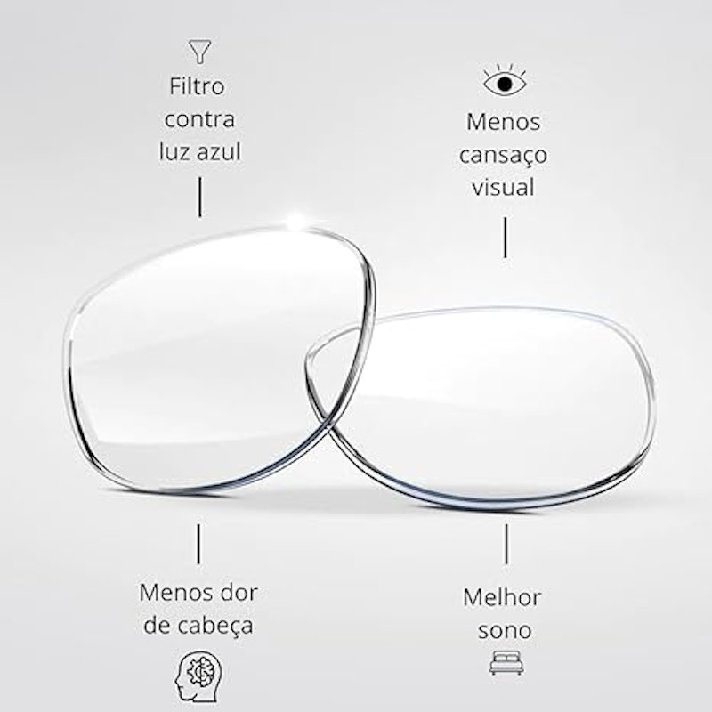 Óculos com Filtro de Lente Luz Azul para Telas Armação Transparente 5