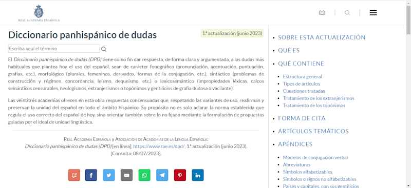 Dicionário Panhispánico de Dudas (RAE) 2