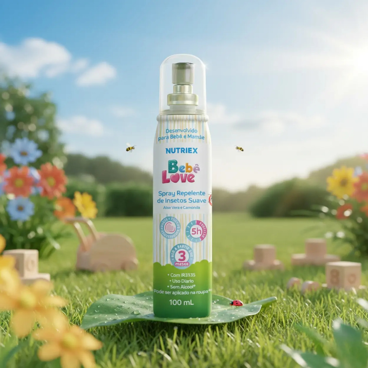 Spray Repelente de Insetos Suave Bebê Love 3