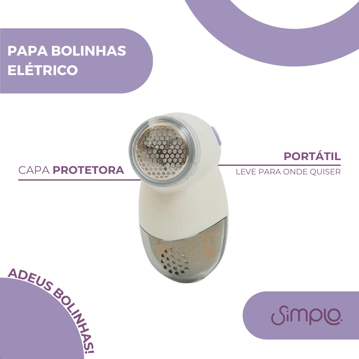Papa Bolinhas Portátil de Roupas à Pilha sem Fio Simplo 4