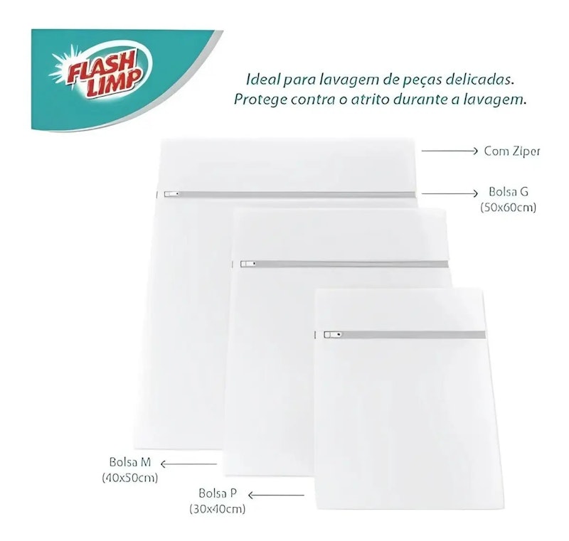 Bolsa para Lavar Roupas Média Flash Limp 5