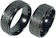 BELLA BIJOUX DELUXE Alianças Italianas Par Pretas 8 mm Diamantadas 1