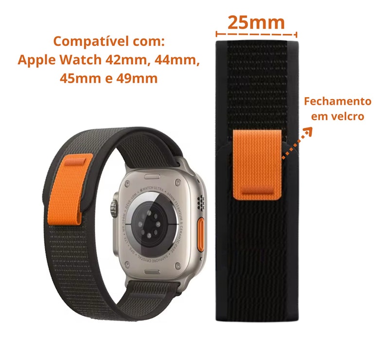 Pulseira Esportiva Trail Loop de Nylon Macio para Apple Watch 2