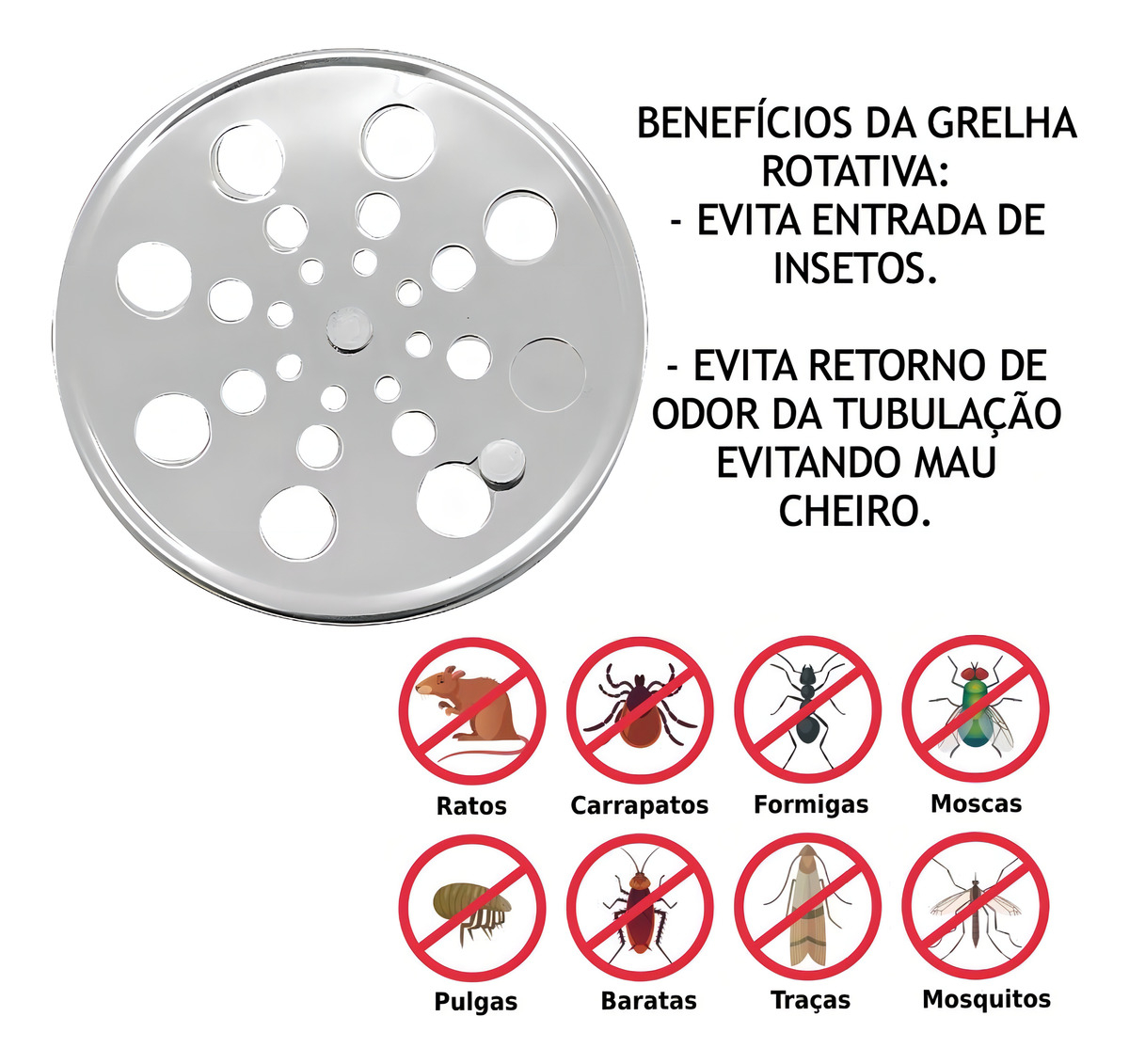 Ralo Grelha 15x15 Redondo com Caixilho Fecho 3