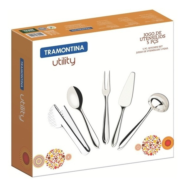 Jogo de Utensílios Tramontina Utility em Aço Inox 5
