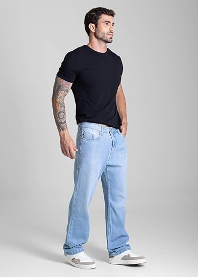 Calça Jeans Sawary Baggy Azul 3