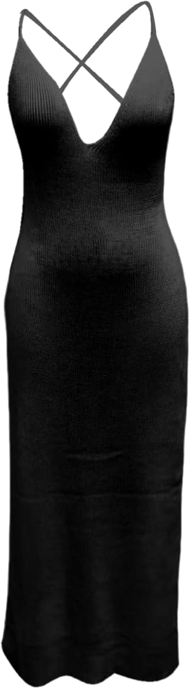 Vestido Longo de Malha Sexy para o Verão 4