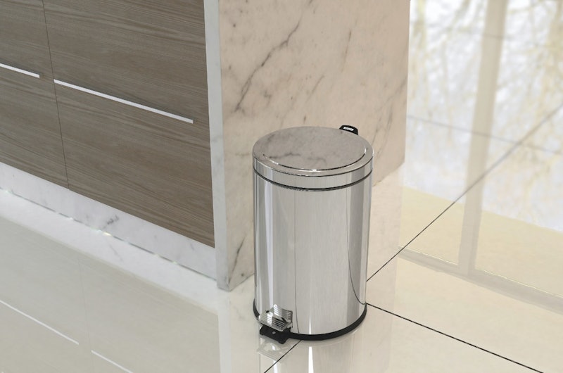 Lixeira com Pedal Tramontina Brasil em Aço Inox com Balde Interno 12 L 2
