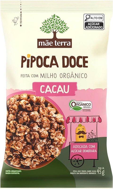 Pipoca Doce Orgânica Cacau Mãe Terra 1