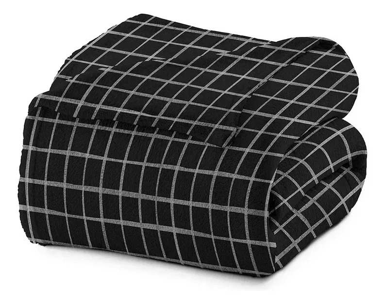 Manta Estampada Xadrez c/ Cinta 1