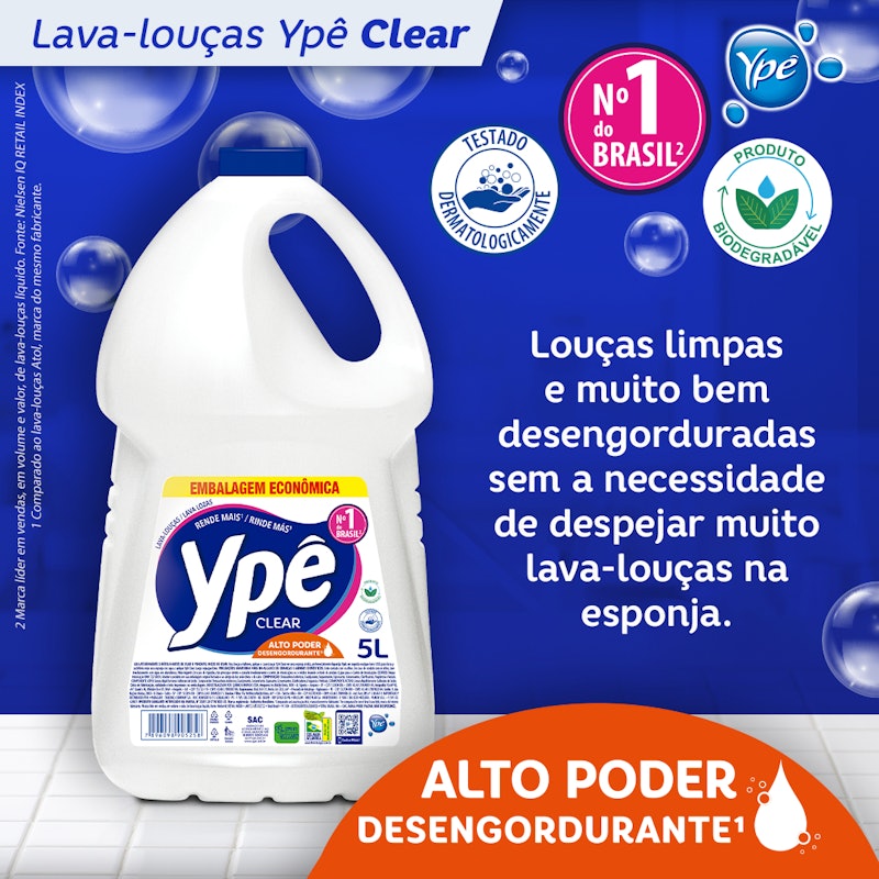 Detergente Ypê Clear 2