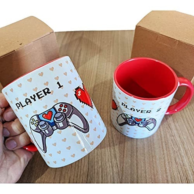 Caneca Casal Controle Player 1 e 2 Presente Namorados Geek 4