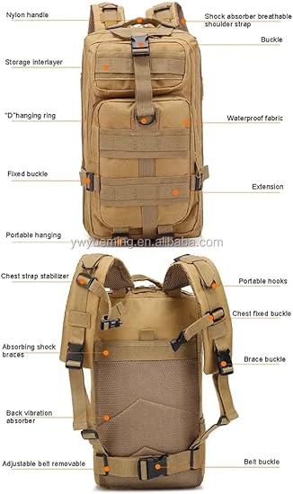 Mochila Tática Militar Camping 3