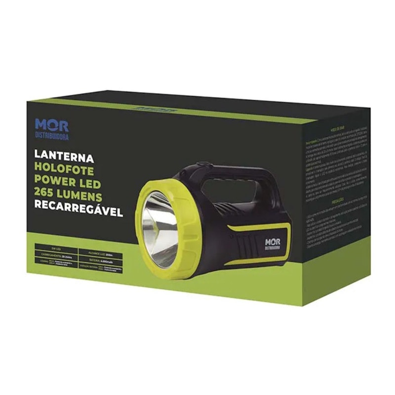 Lanterna Holofote Power Led 265 Lúmens Recarregável 2