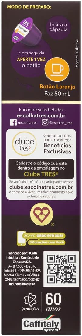Cápsula de Café Espresso Supremo TRES 3 Corações 3
