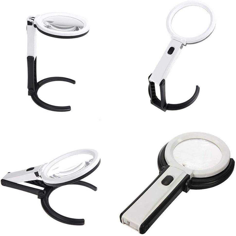 Lupa de Mesa Bancada 10 Leds 2