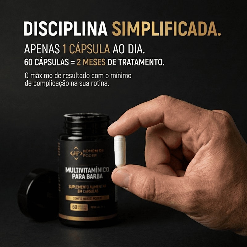 Multivitamínico para Barba Homem de Poder 3