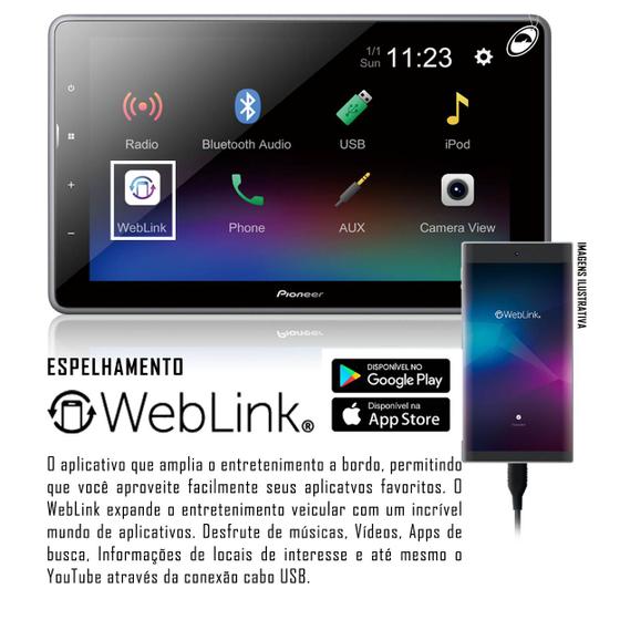 Multimídia Receiver com Tela Flutuante de 9" Capacitiva 4