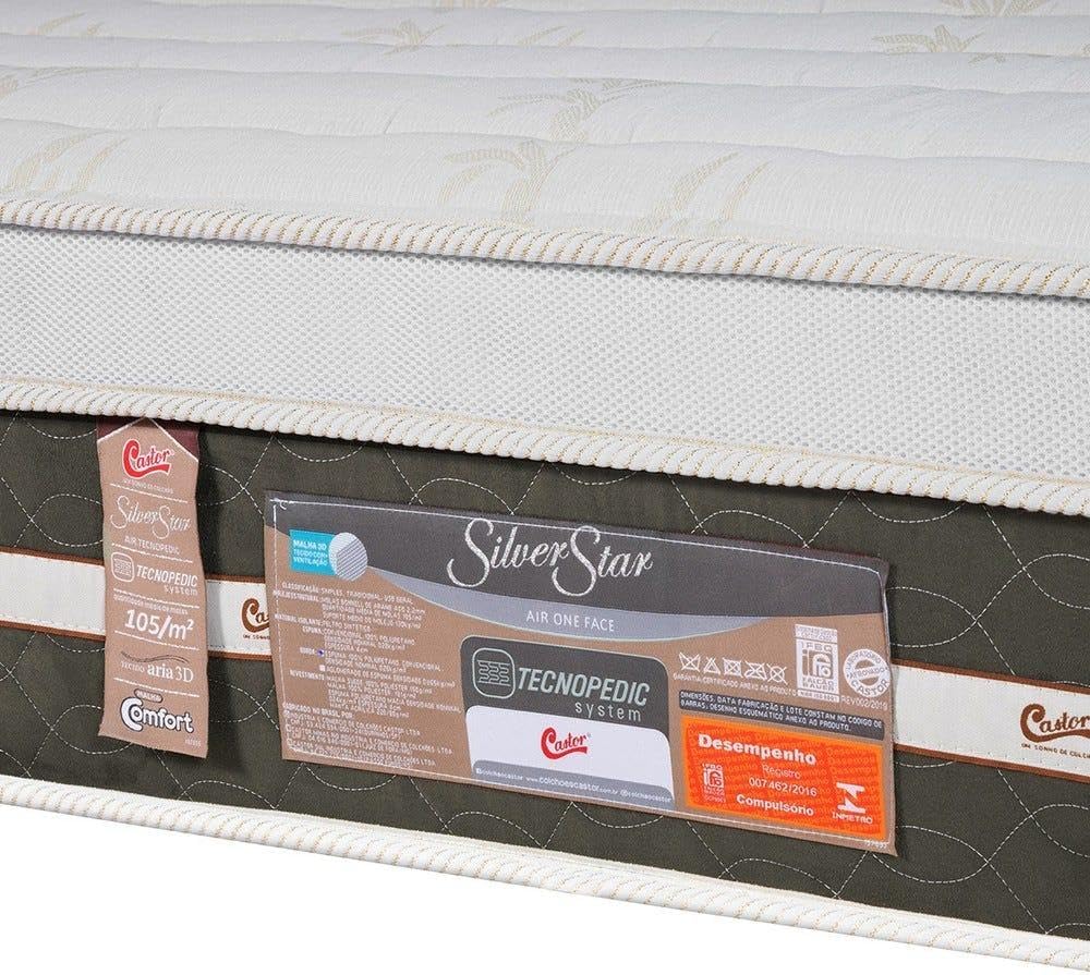 Colchão Castor Solteiro Silver Star Air One Face Tecnopedic 88x188x32cm 3