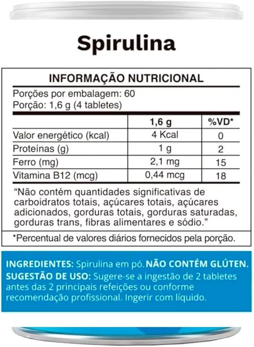 Suplemento de Spirulina em Tablet 4