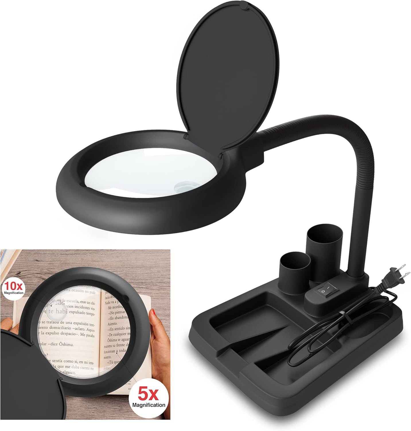 Lupa com Luz e Suporte 1