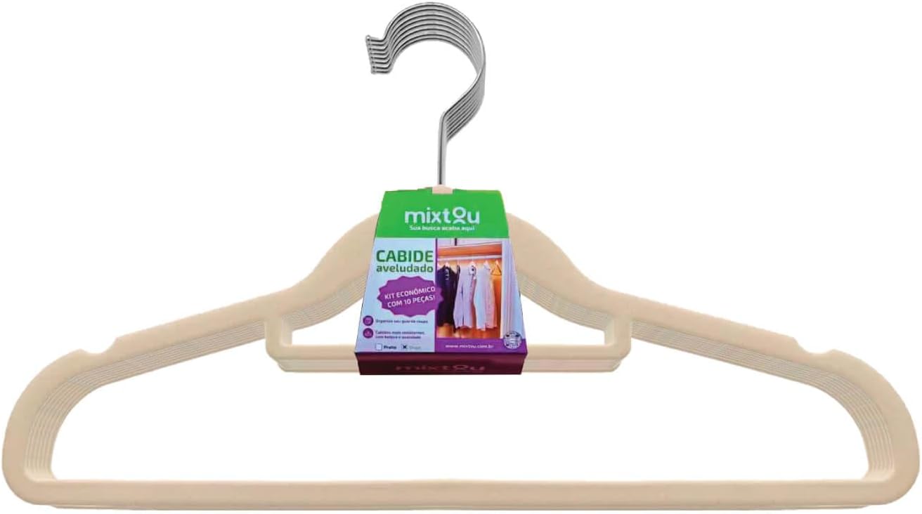 10 Cabides de Veludo Slim Ultra Finos Antideslizante 1