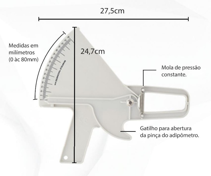 Adipômetro Standard para Medição de Massa de Gordura ou Adiposidade 3