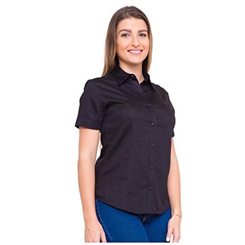 Camisa Social Feminina Manga Curta 3