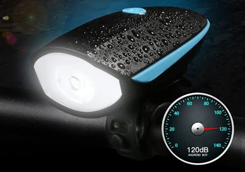 Lanterna Para Bike Led Com Buzina Recarregável Ciclismo Mtb 4