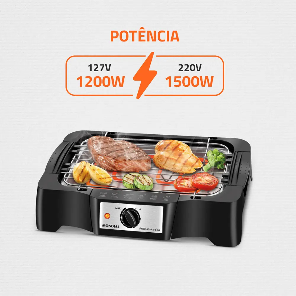 Churrasqueira Elétrica Pratic Steak & Grill II 3