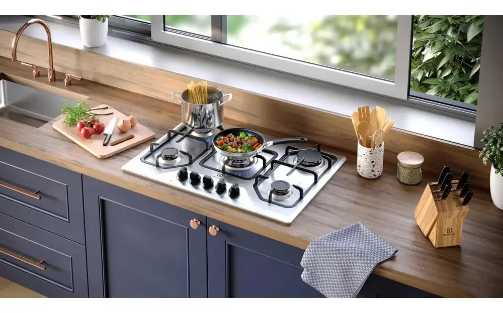 Cooktop 5 Bocas a Gás Inox Experience 5