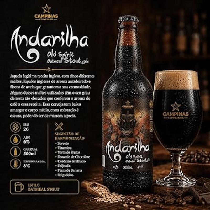 Cerveja Andarilha Old Spirit Oatmeal Stout 2