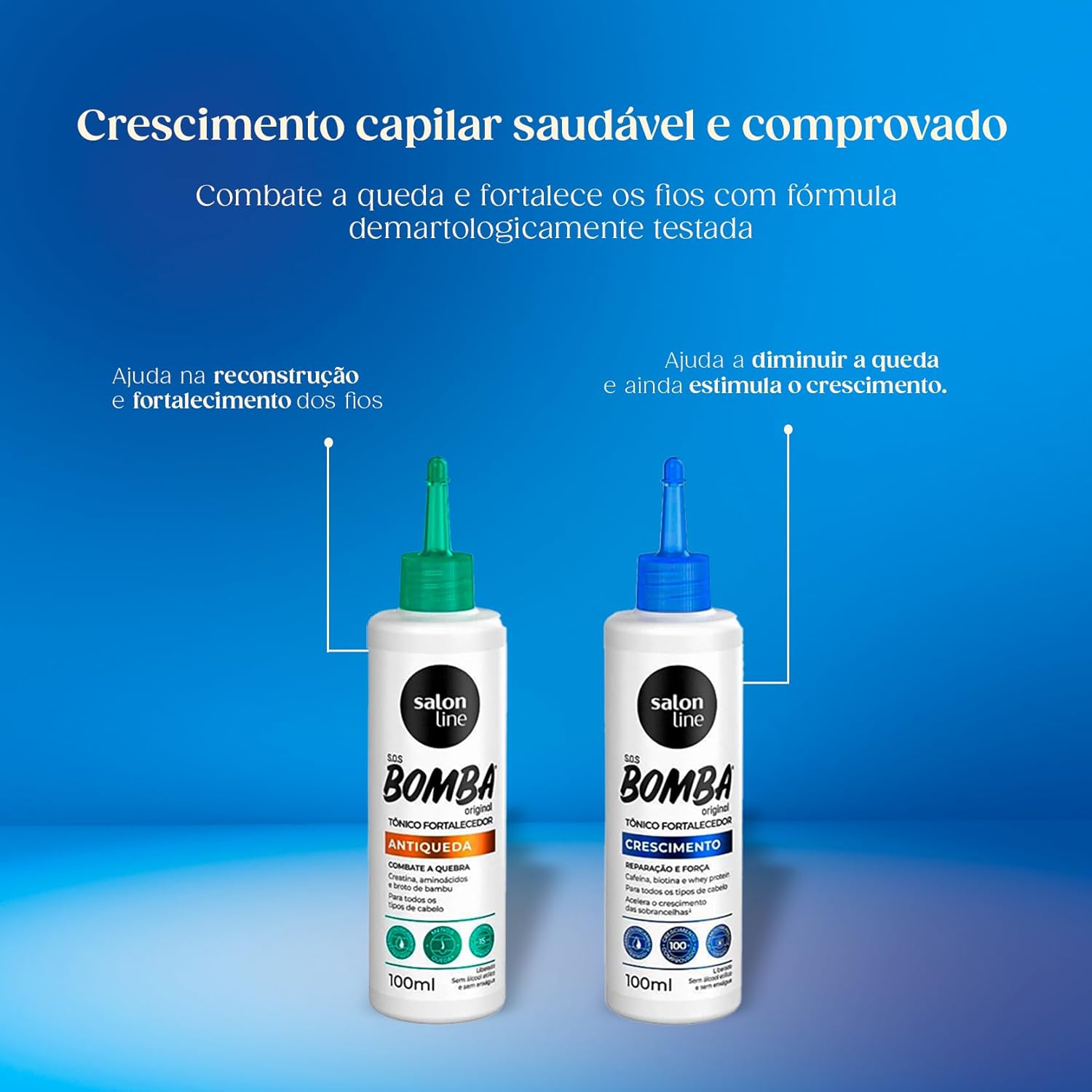 Kit Tônicos SOS Bomba Crescimento Acelerado + Antiqueda 2