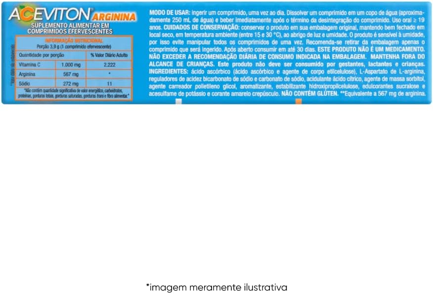 Aceviton Arginina com 16 Comprimidos Efervescentes 3
