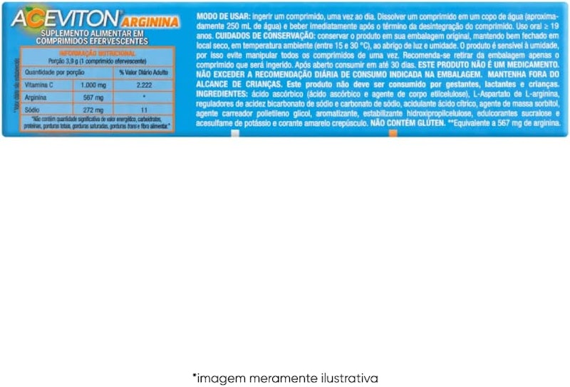 Aceviton Arginina com 16 Comprimidos Efervescentes 3