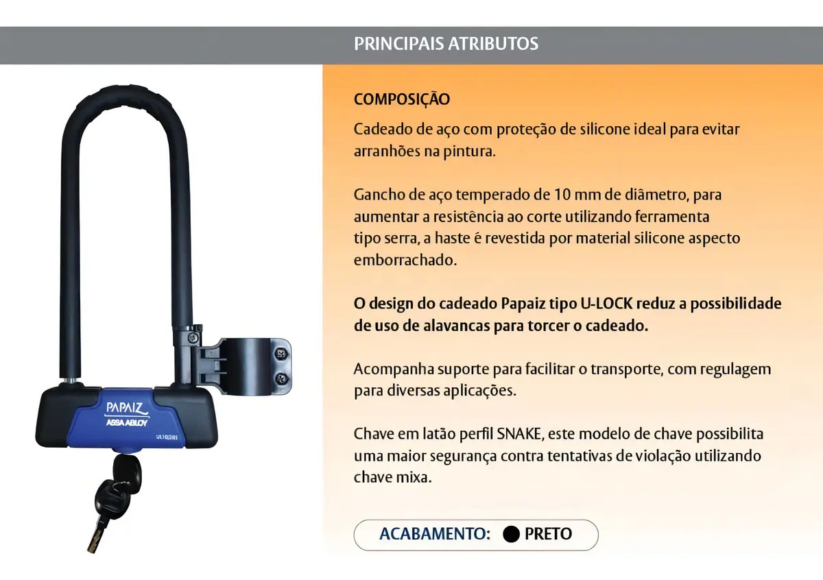 Cadeado U-Lock 3